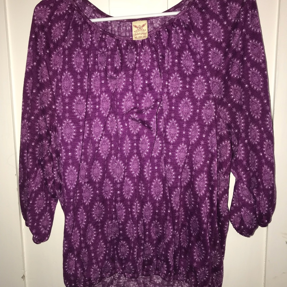 Purple half sleeve top